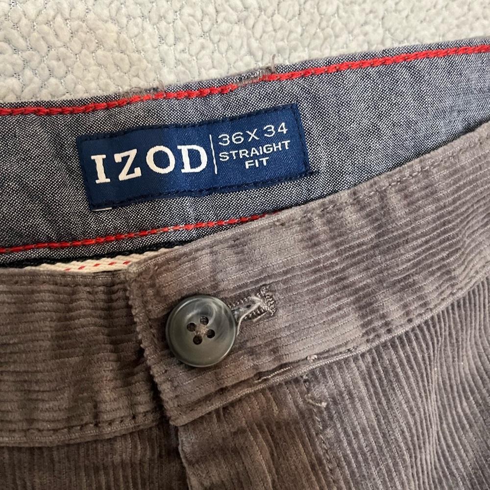 IZOD Men's Straight Fit Pants - Gray